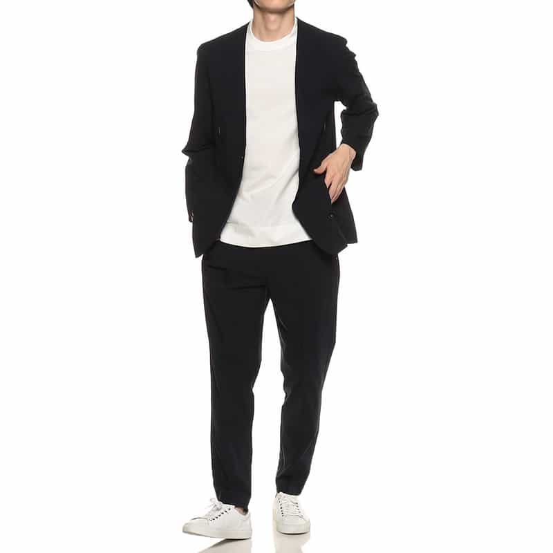 CITERA 限定ノーカラーアンコンジャケット NAVY