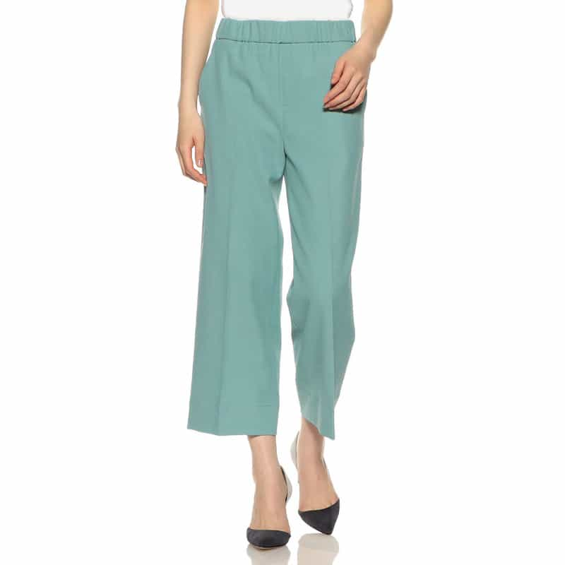 BARNEYS NEW YORK セットアップウォッシャブルクロップドパンツ BLUE GREEN