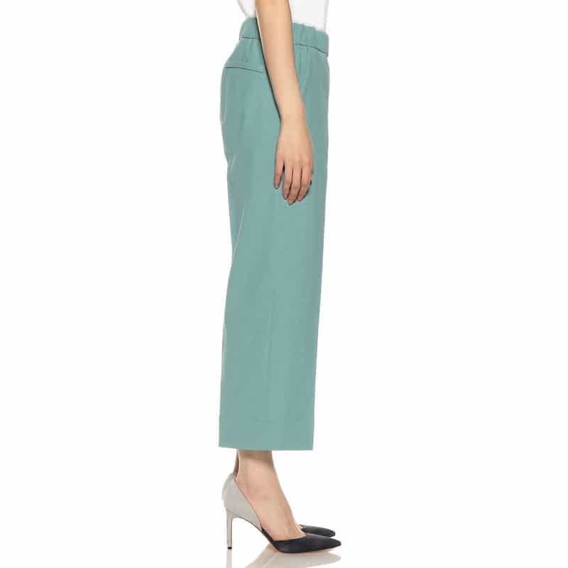 BARNEYS NEW YORK セットアップウォッシャブルクロップドパンツ BLUE GREEN