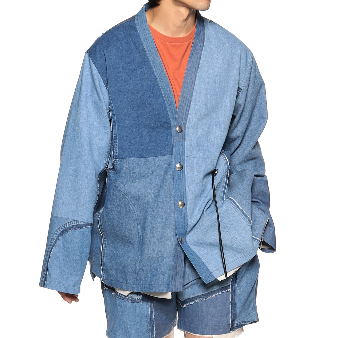 バーニーズ　ニューヨーク限定パッチワークデニムジャケット