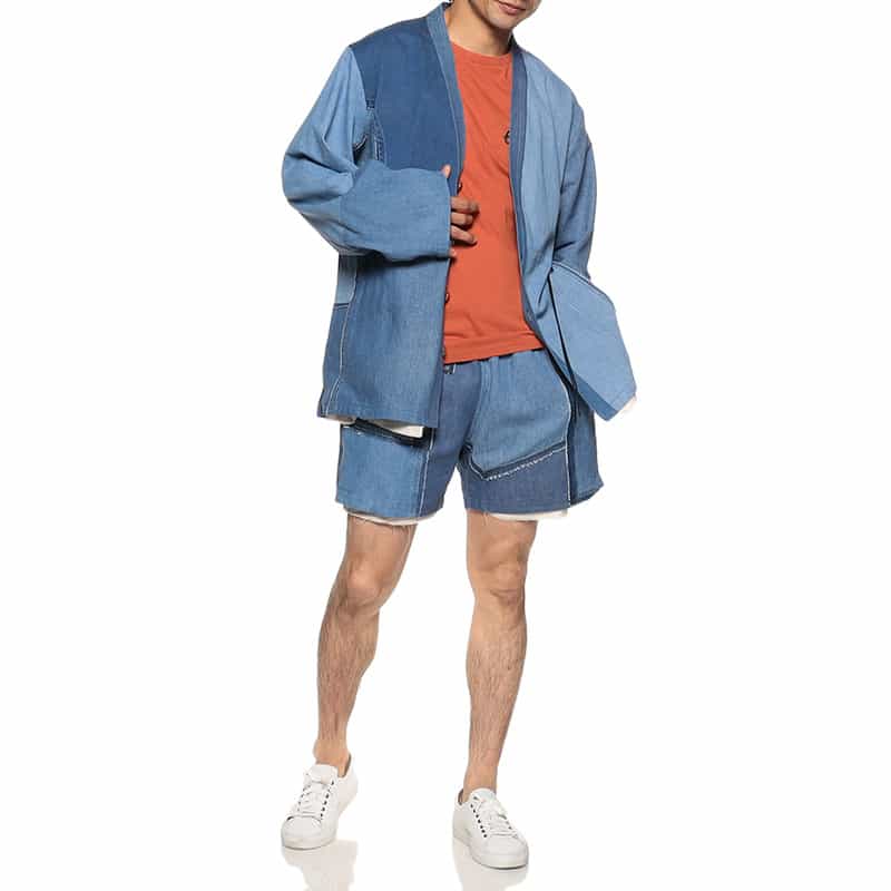 CHILDREN OF THE DISCORDANCE バーニーズ　ニューヨーク限定パッチワークデニムジャケット BLUE