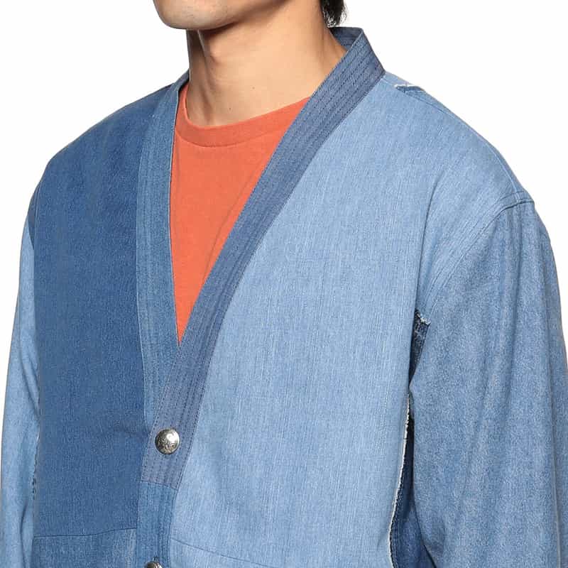 CHILDREN OF THE DISCORDANCE バーニーズ　ニューヨーク限定パッチワークデニムジャケット BLUE