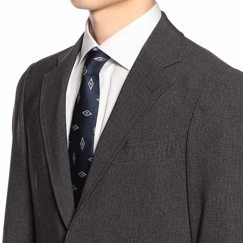 BARNEYS NEW YORK セットアップマイクロ千鳥柄ジャージージャケット GRAY