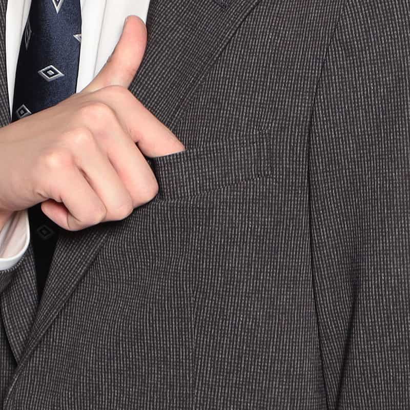 BARNEYS NEW YORK セットアップマイクロ千鳥柄ジャージージャケット GRAY