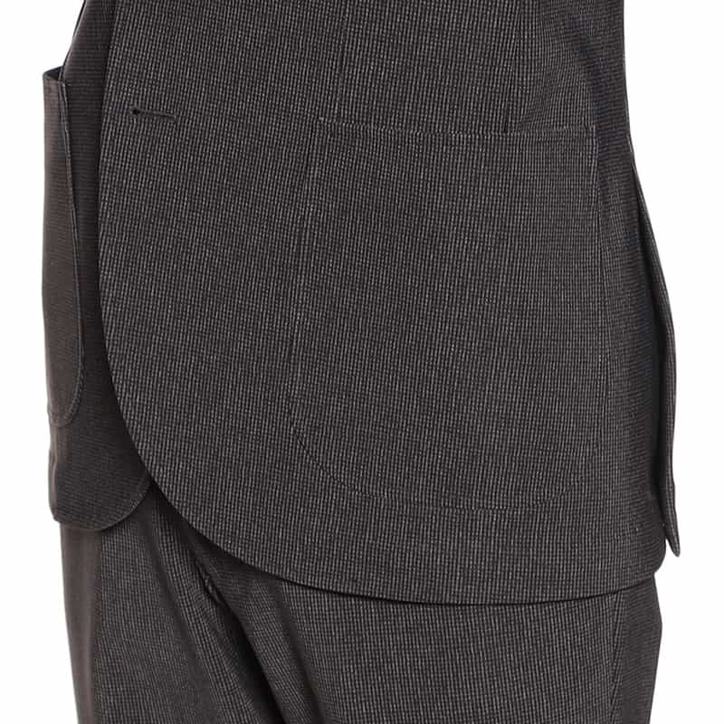 BARNEYS NEW YORK セットアップマイクロ千鳥柄ジャージージャケット GRAY