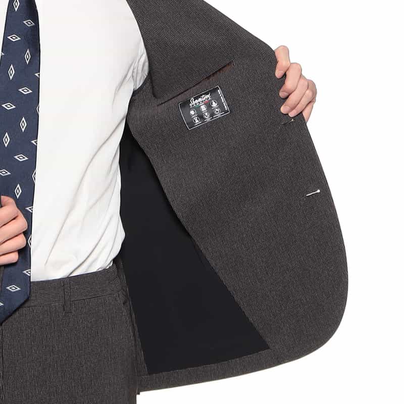 BARNEYS NEW YORK セットアップマイクロ千鳥柄ジャージージャケット GRAY