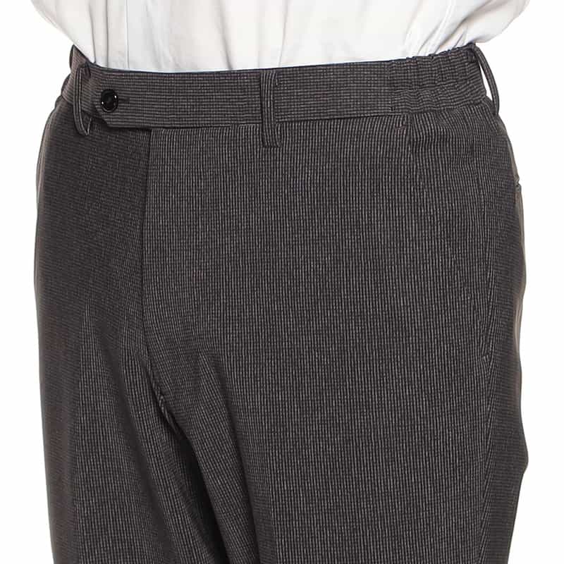 BARNEYS NEW YORK セットアップマイクロ千鳥柄ジャージーパンツ GRAY