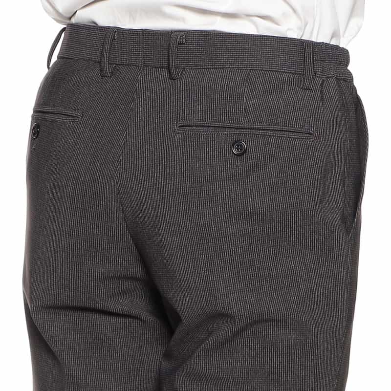 BARNEYS NEW YORK セットアップマイクロ千鳥柄ジャージーパンツ GRAY