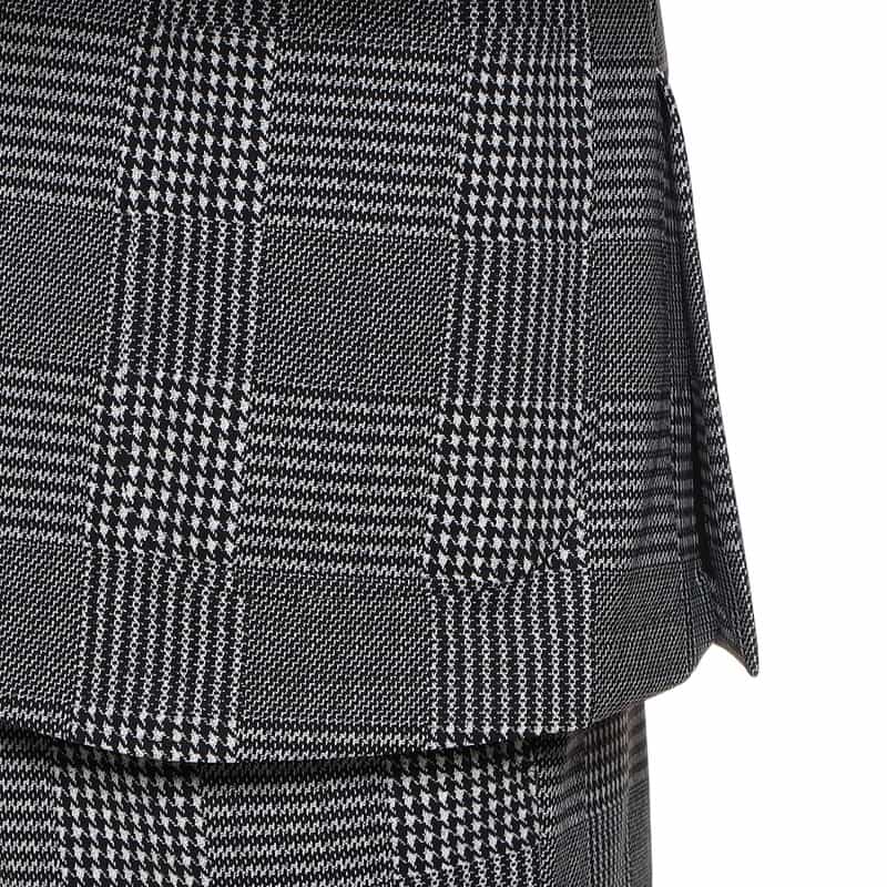 BARNEYS NEW YORK セットアップグレンチェック柄ジャージージャケット BLACK