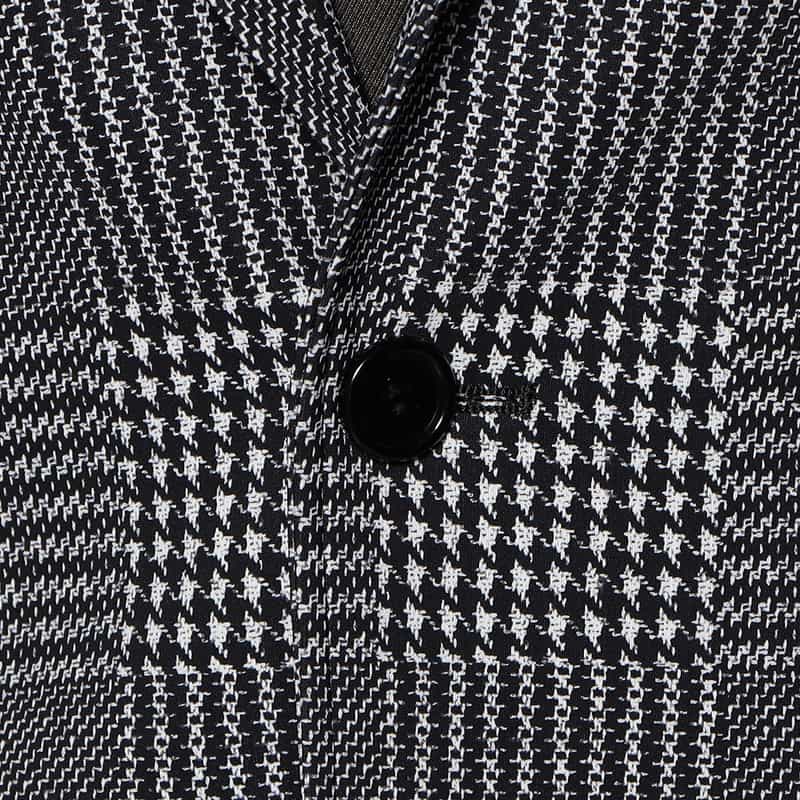 BARNEYS NEW YORK セットアップグレンチェック柄ジャージージャケット BLACK