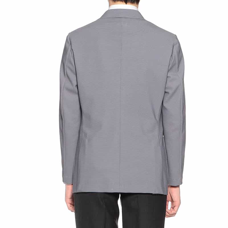 BARNEYS NEW YORK マイクロ千鳥柄ジャージージャケット BLUE