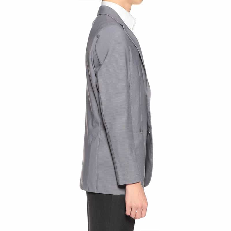 BARNEYS NEW YORK マイクロ千鳥柄ジャージージャケット BLUE