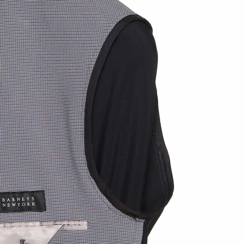 BARNEYS NEW YORK マイクロ千鳥柄ジャージージャケット BLUE