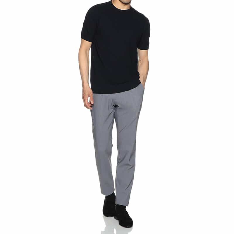 BARNEYS NEW YORK セットアップ千鳥柄ジャージーパンツ BLUE