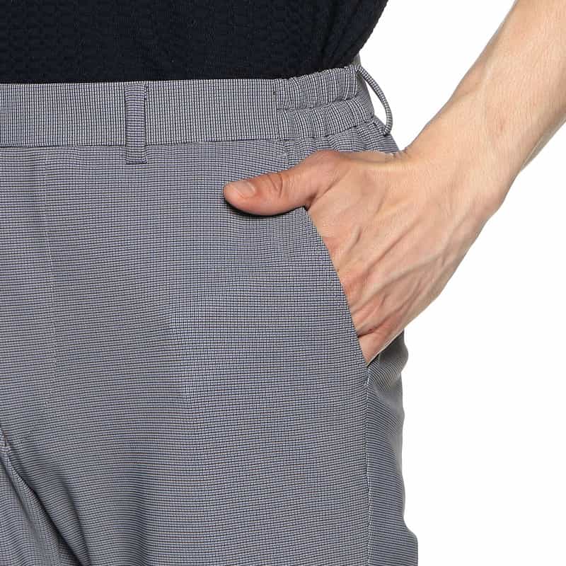 BARNEYS NEW YORK セットアップ千鳥柄ジャージーパンツ BLUE