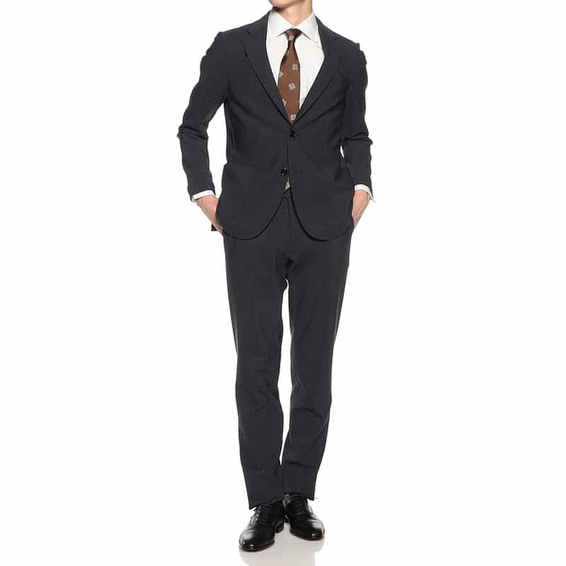 BARNEYS NEW YORK セットアップ千鳥柄ジャージージャケット NAVY