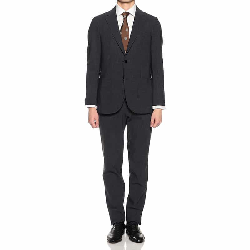 BARNEYS NEW YORK セットアップ千鳥柄ジャージージャケット NAVY