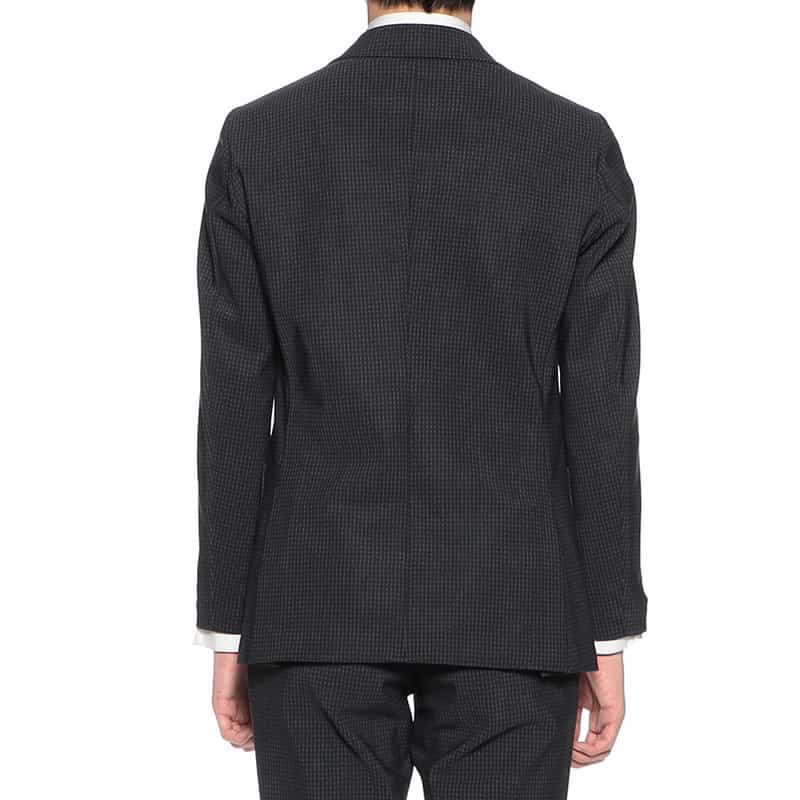 BARNEYS NEW YORK セットアップ千鳥柄ジャージージャケット NAVY