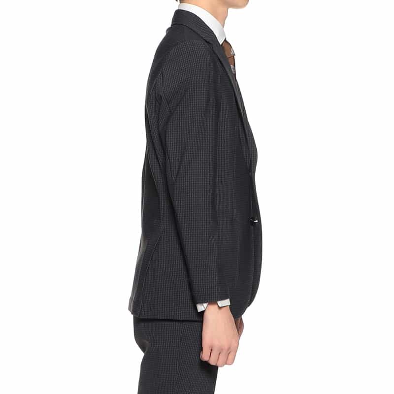 BARNEYS NEW YORK セットアップ千鳥柄ジャージージャケット NAVY