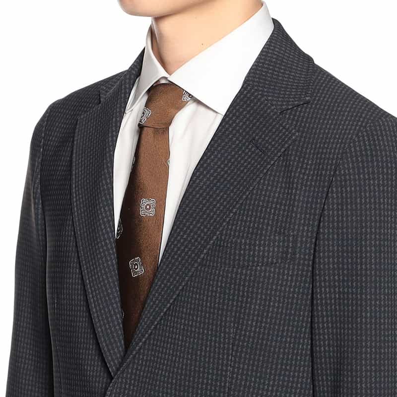 BARNEYS NEW YORK セットアップ千鳥柄ジャージージャケット NAVY