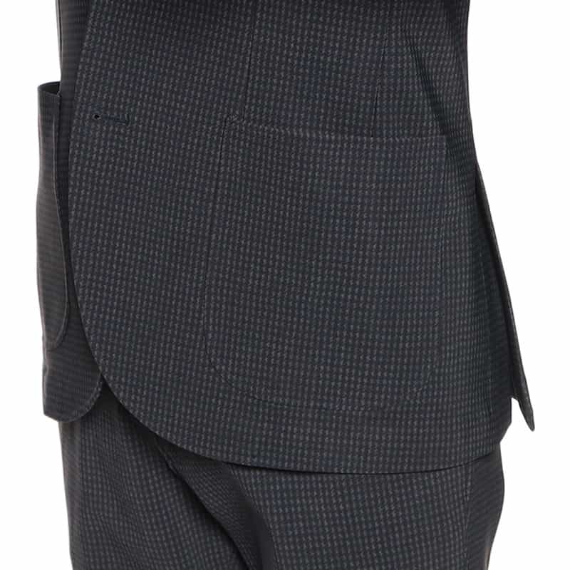 BARNEYS NEW YORK セットアップ千鳥柄ジャージージャケット NAVY