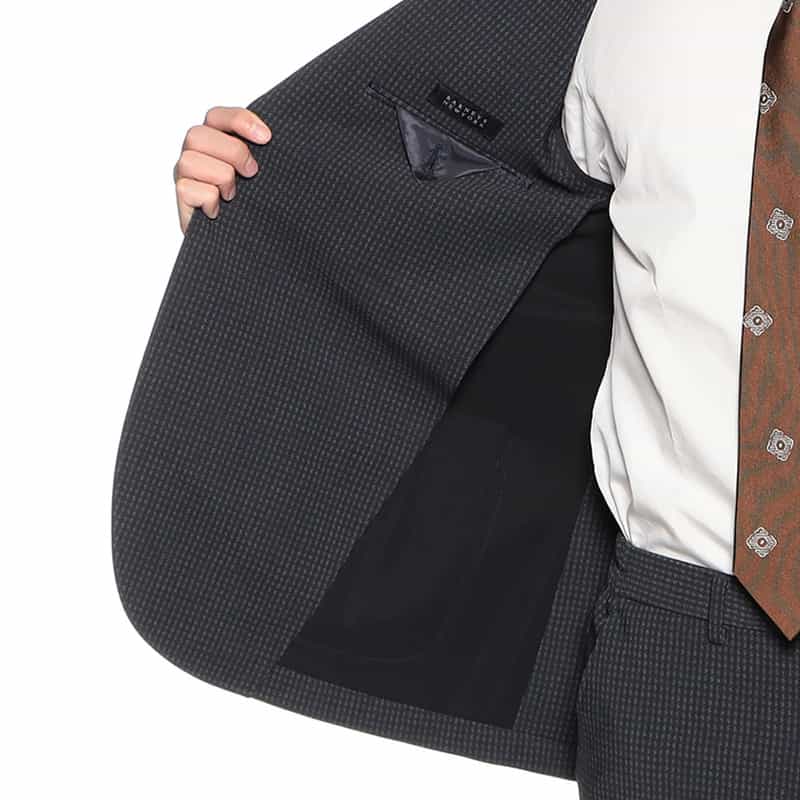 BARNEYS NEW YORK セットアップ千鳥柄ジャージージャケット NAVY