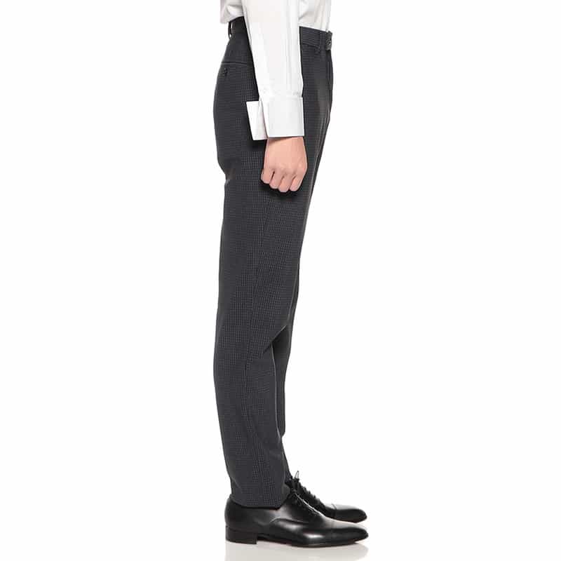 BARNEYS NEW YORK セットアップ千鳥柄ジャージーパンツ NAVY