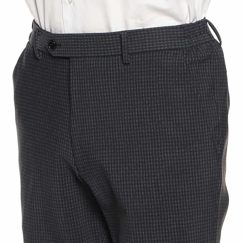 BARNEYS NEW YORK セットアップ千鳥柄ジャージーパンツ NAVY