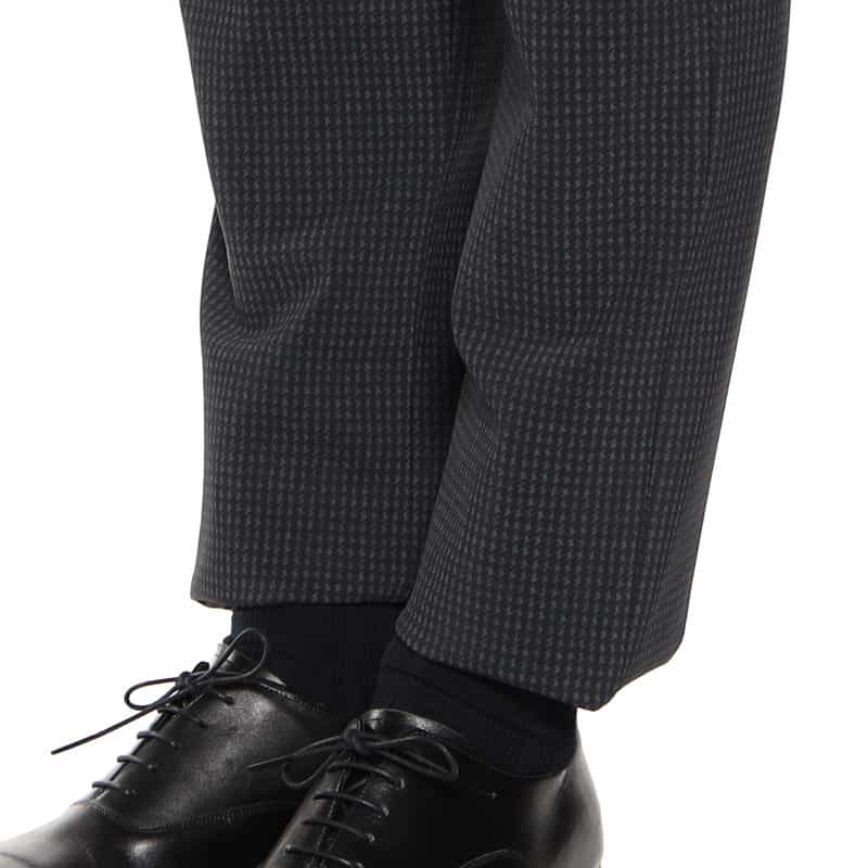 BARNEYS NEW YORK セットアップ千鳥柄ジャージーパンツ NAVY