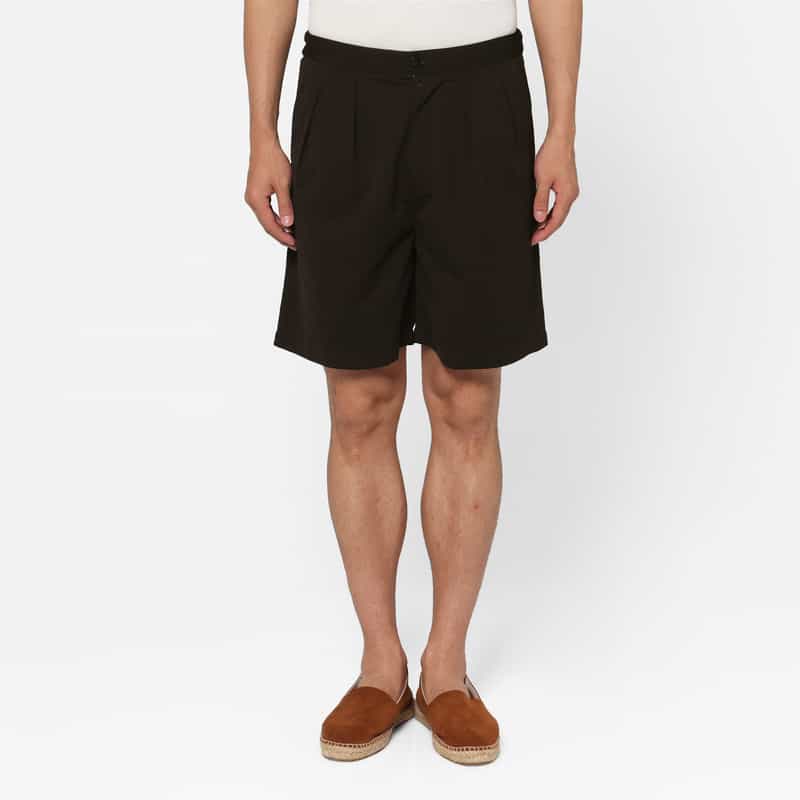 BARNEYS NEW YORK ジャージー素材ショーツ BROWN