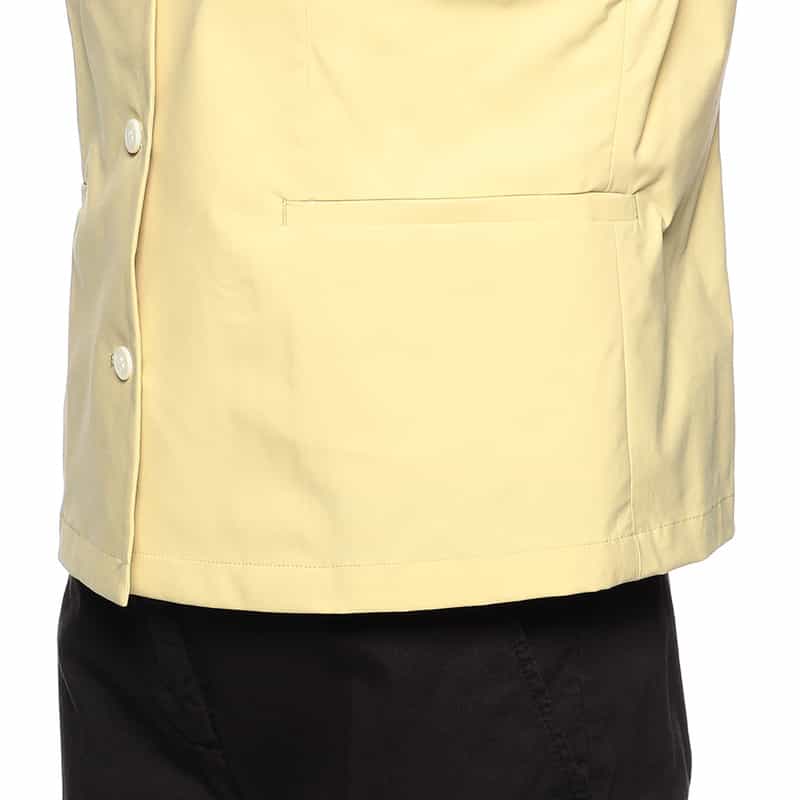 BARNEYS NEW YORK セットアップウォッシャブル 撥水&UV CUT フレンチスリーブシャツジャケット YELLOW