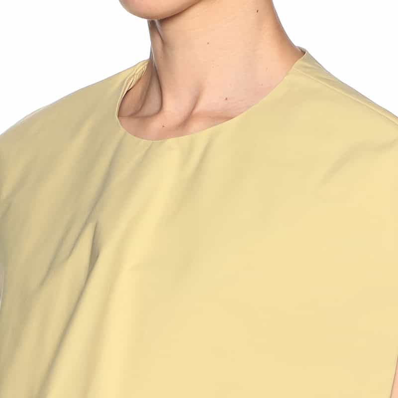 BARNEYS NEW YORK ウォッシャブル付け襟付きVネック2WAYドレス YELLOW