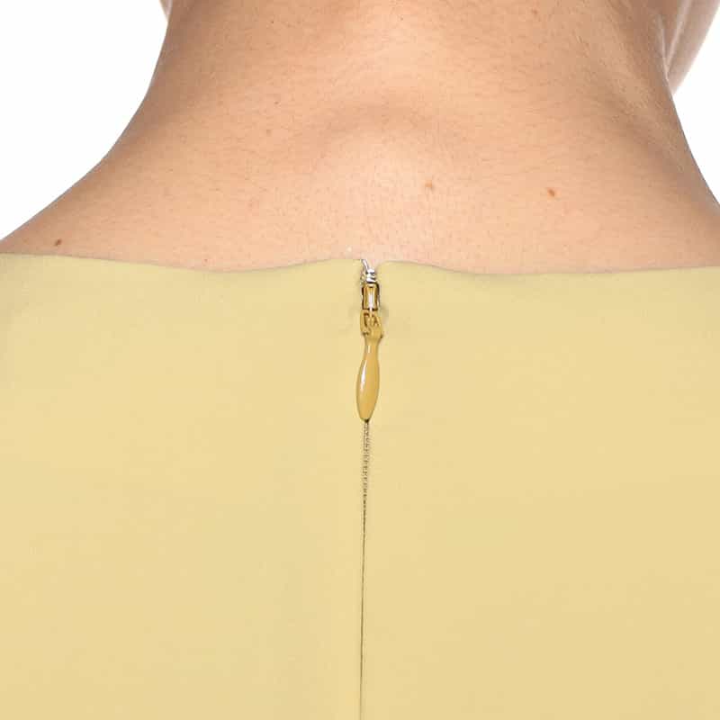 BARNEYS NEW YORK ウォッシャブル付け襟付きVネック2WAYドレス YELLOW