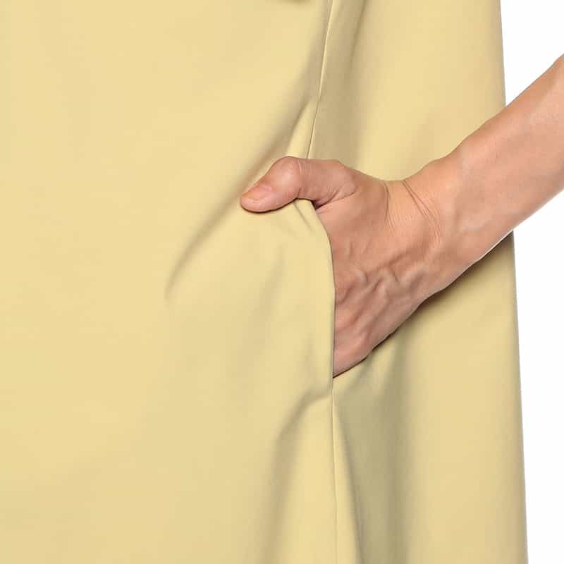 BARNEYS NEW YORK ウォッシャブル付け襟付きVネック2WAYドレス YELLOW