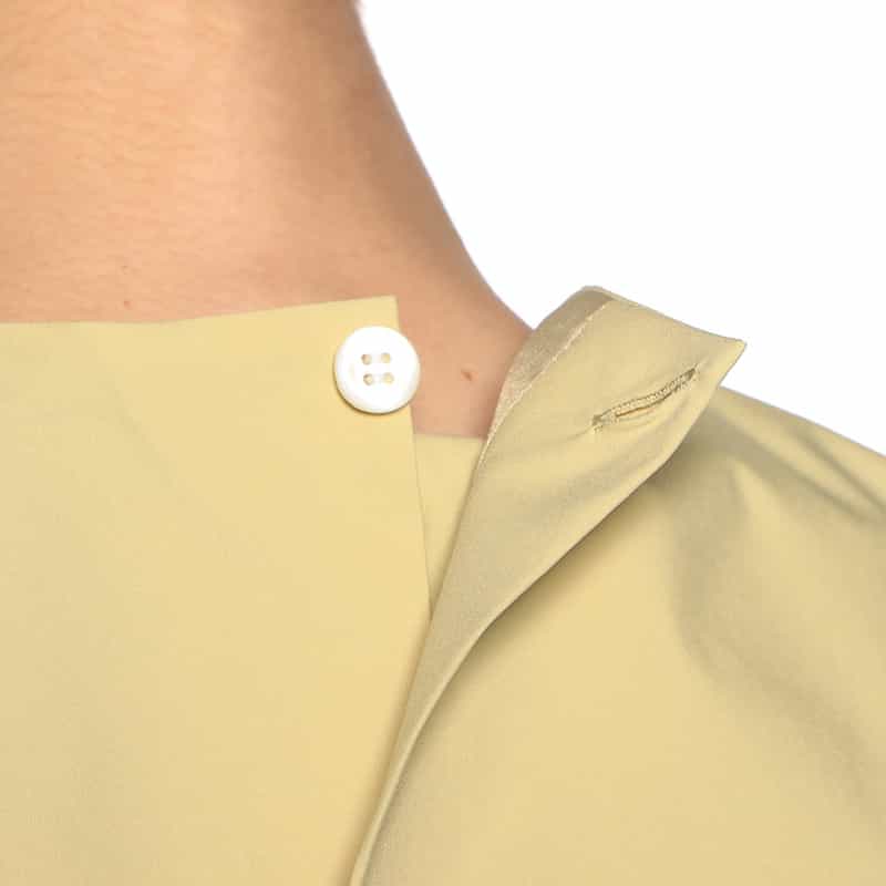 BARNEYS NEW YORK ウォッシャブル付け襟付きVネック2WAYドレス YELLOW