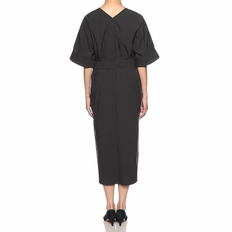 BARNEYS NEW YORK ウォッシャブル サックシャツドレス （インナードレス付き） GRAY