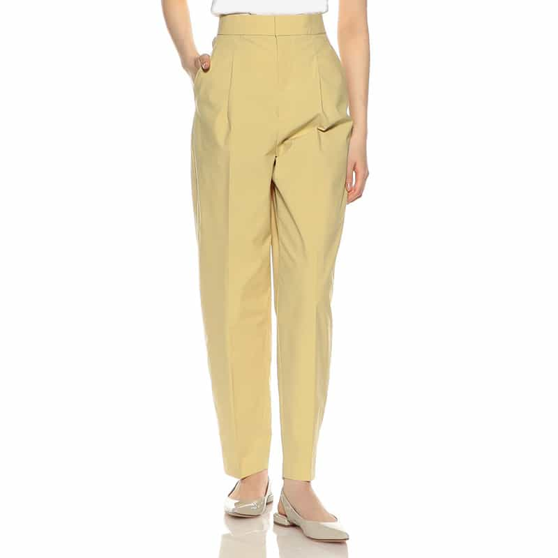 BARNEYS NEW YORK セットアップウォッシャブル 撥水＆UVカット バレルパンツ YELLOW