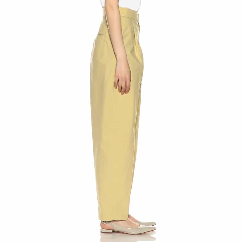 BARNEYS NEW YORK セットアップウォッシャブル 撥水＆UVカット バレルパンツ YELLOW