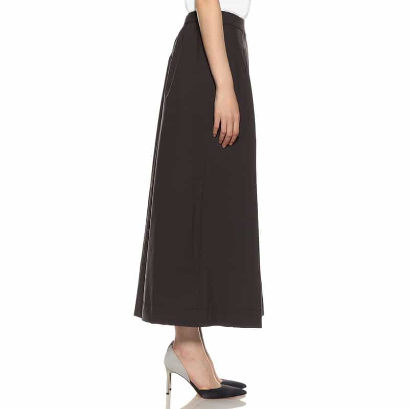 BARNEYS NEW YORK ウォッシャブル 撥水＆UVカット アシンメトリータックスカート GRAY