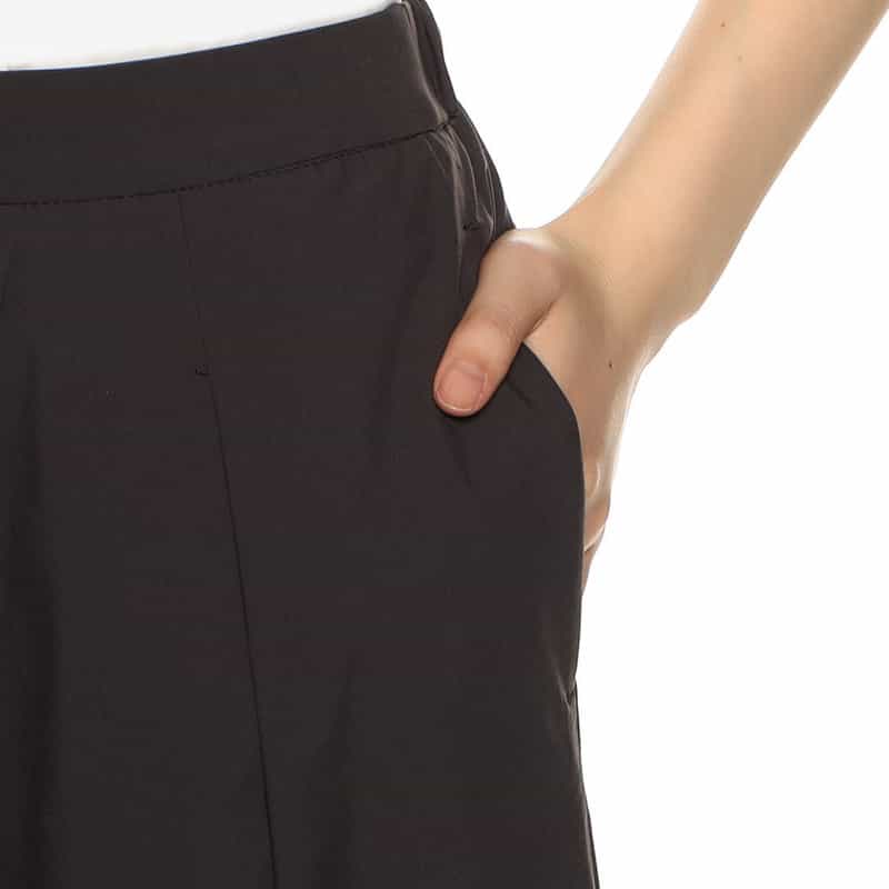 BARNEYS NEW YORK ウォッシャブル 撥水＆UVカット アシンメトリータックスカート GRAY