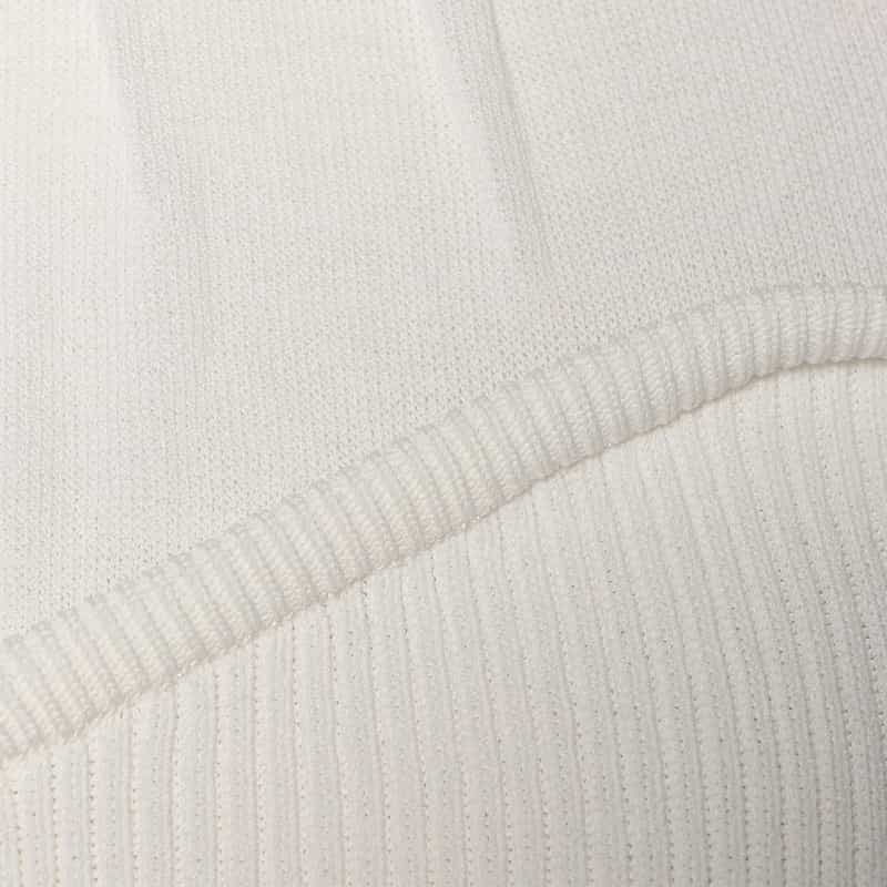 BARNEYS NEW YORK ウォッシャブルレイヤードシアーニットプルオーバー WHITE