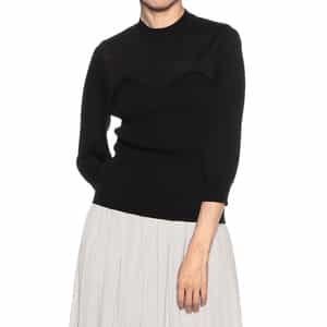 ウォッシャブルレイヤードシアーニットプルオーバー