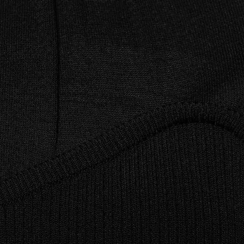 BARNEYS NEW YORK ウォッシャブルレイヤードシアーニットプルオーバー BLACK