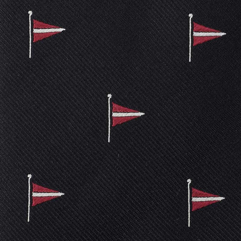 DRAKE'S フラッグ柄タイ NAVY