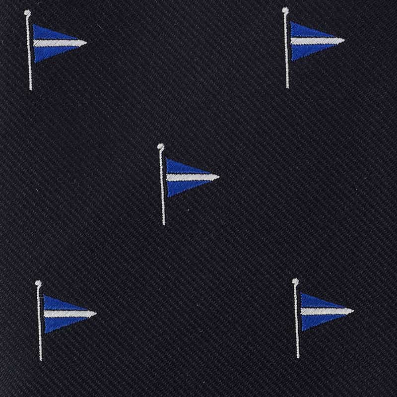 DRAKE'S フラッグ柄タイ NAVY