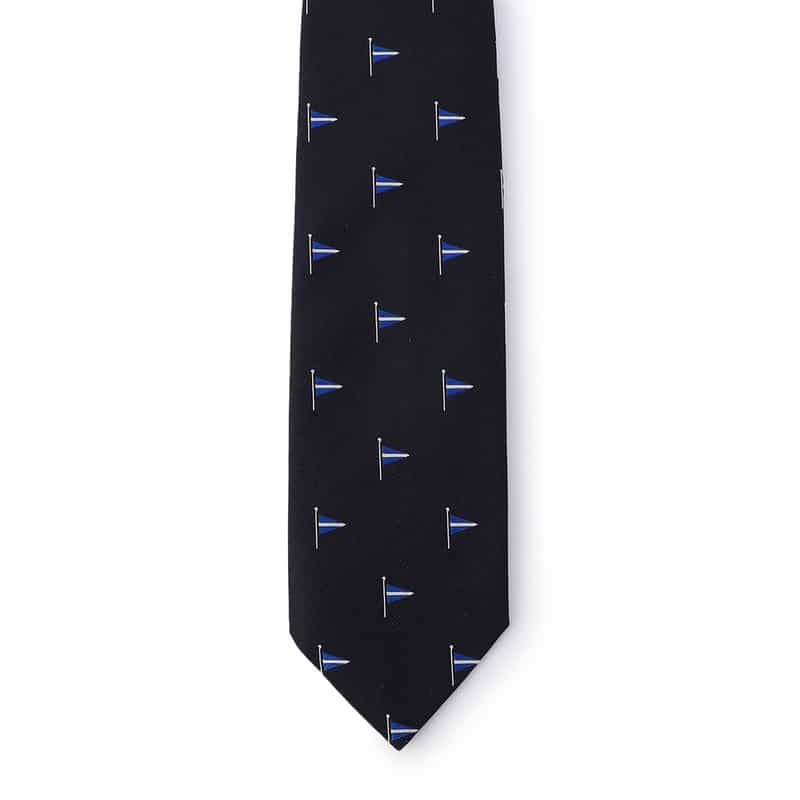 DRAKE'S フラッグ柄タイ NAVY