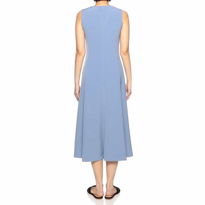 BARNEYS NEW YORK パネル切替フレアドレス BLUE