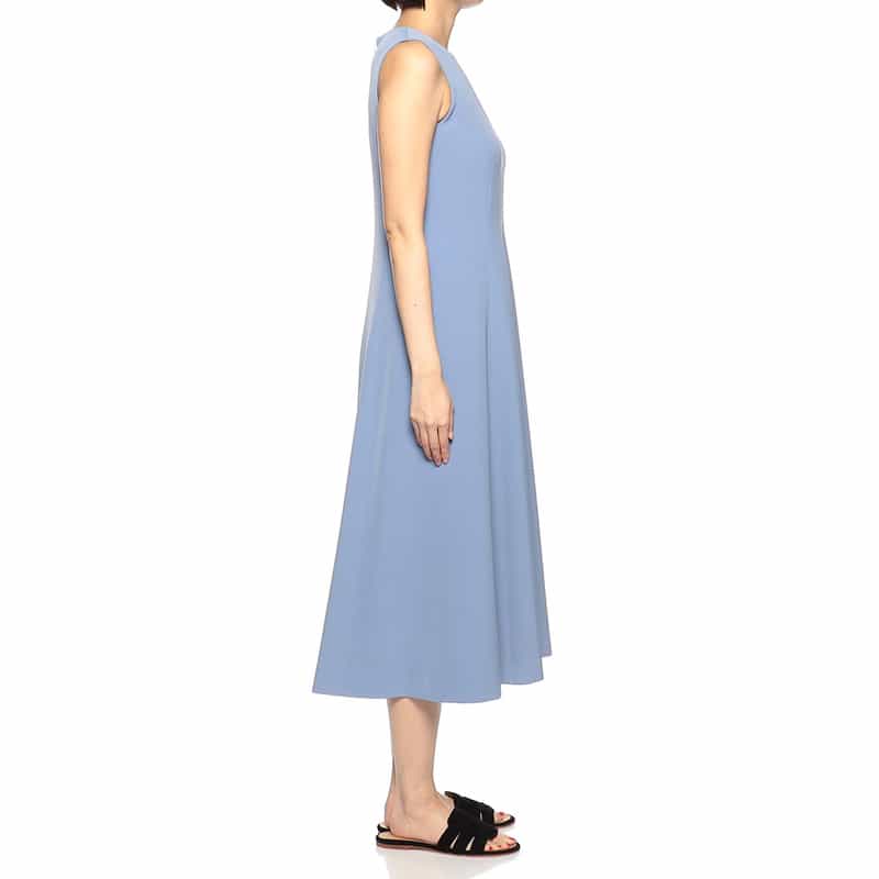 BARNEYS NEW YORK パネル切替フレアドレス BLUE
