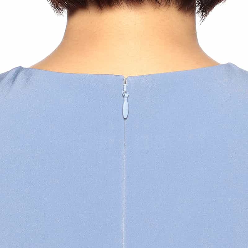 BARNEYS NEW YORK パネル切替フレアドレス BLUE