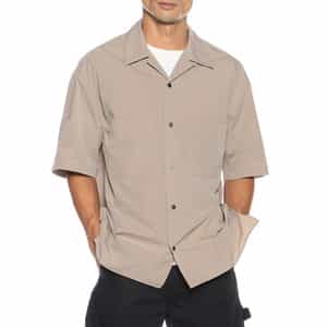 ウォッシャブル オーバーダイ オープンカラーシャツ